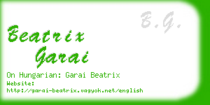 beatrix garai business card